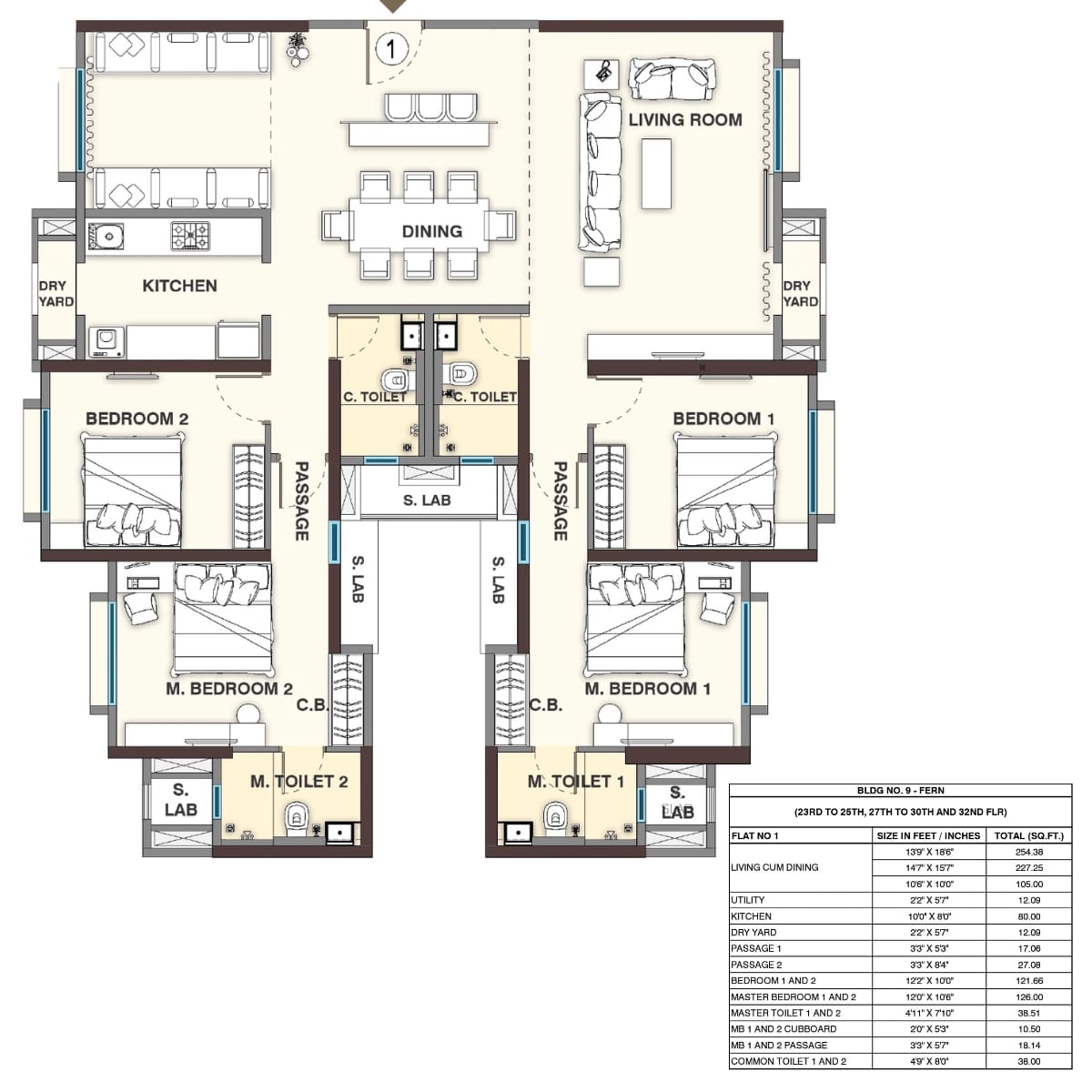 Sheth-Vasant-Lawns-Floor-Plan-Fern-2-BHK-Unit-1-23rd-to-25th-27th-to-30th-32nd