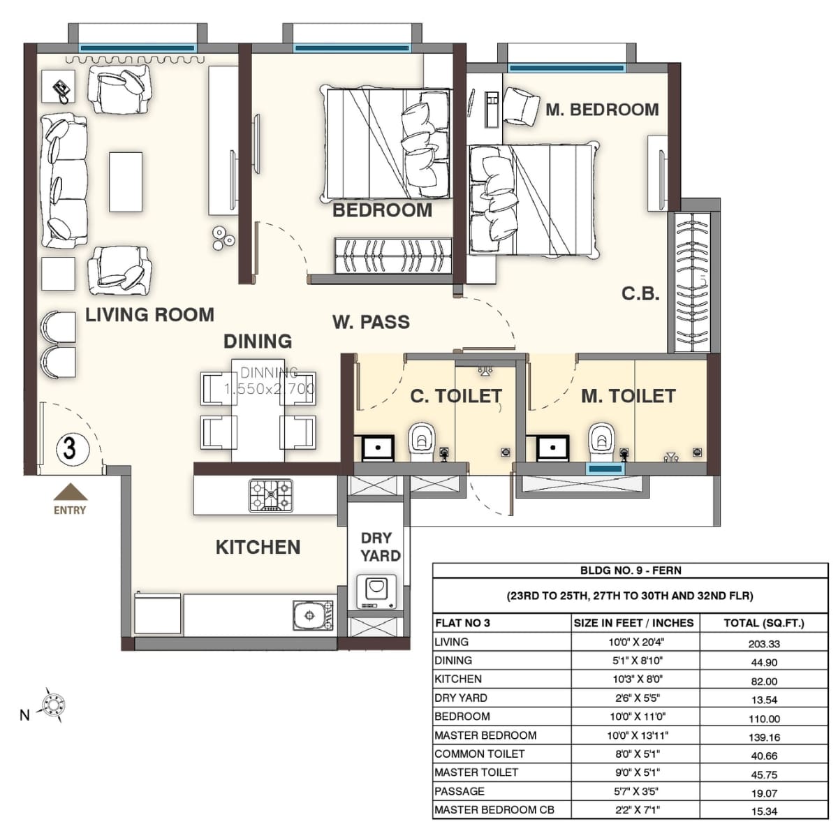 Sheth-Vasant-Lawns-Floor-Plan-Fern-2-BHK-Unit-3-23rd-to-25th-27th-to-30th-32nd